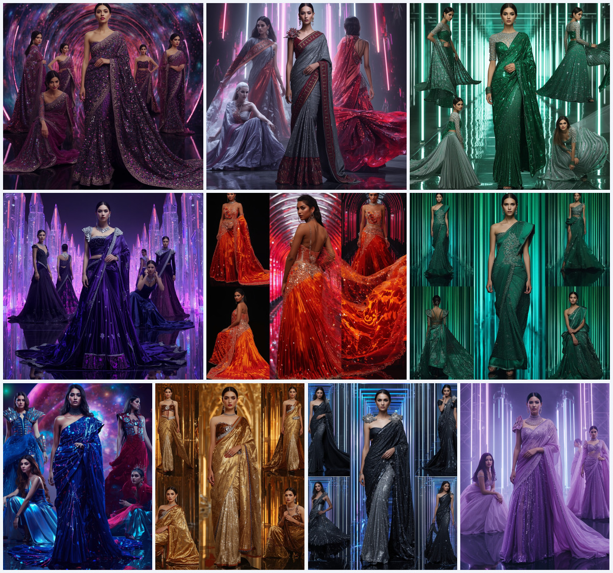 10+ Tassel Detail Fancy Saree AI Prompts to Generate Dynamic Picture Prompt Art via Grok AI