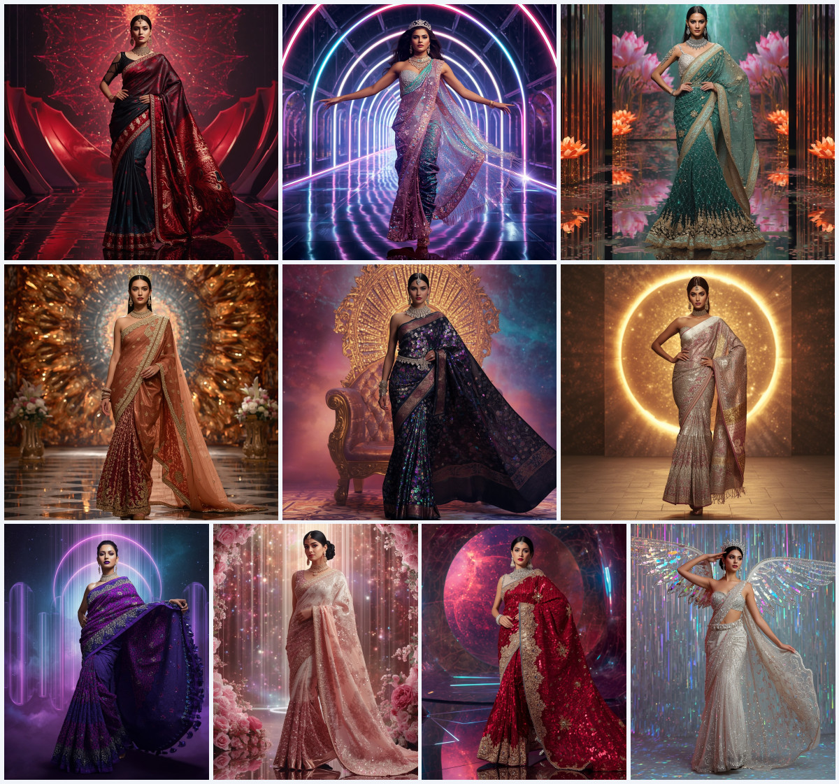 Trending Prompt featuring Ruffled Tiered Linen Saree designs using prompt for gemini plus Gemini Prompt
