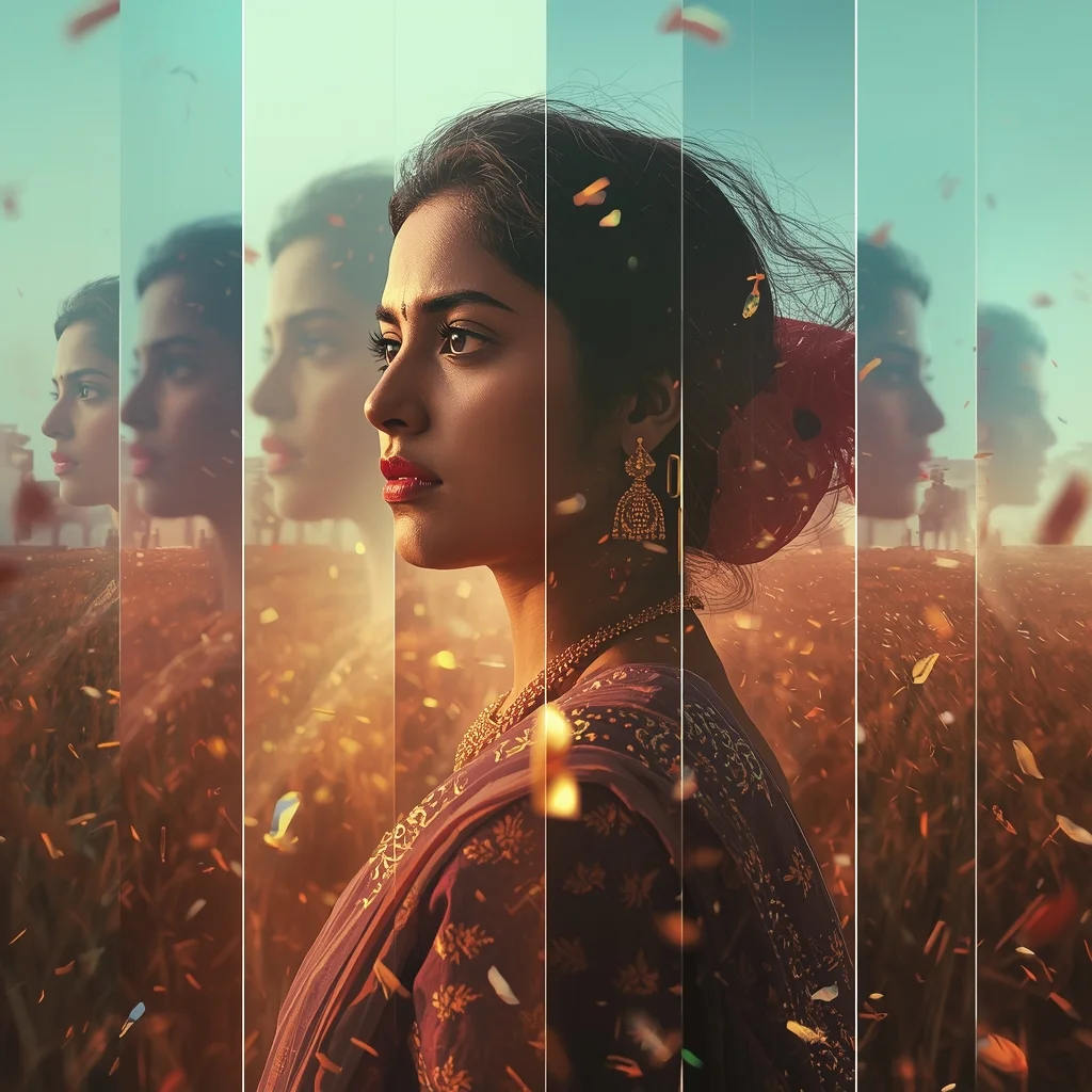 Pastel Saree Light Memory Echo Timeline Fragment Cinematic Viral Prompt | Lighting Ai Prompt